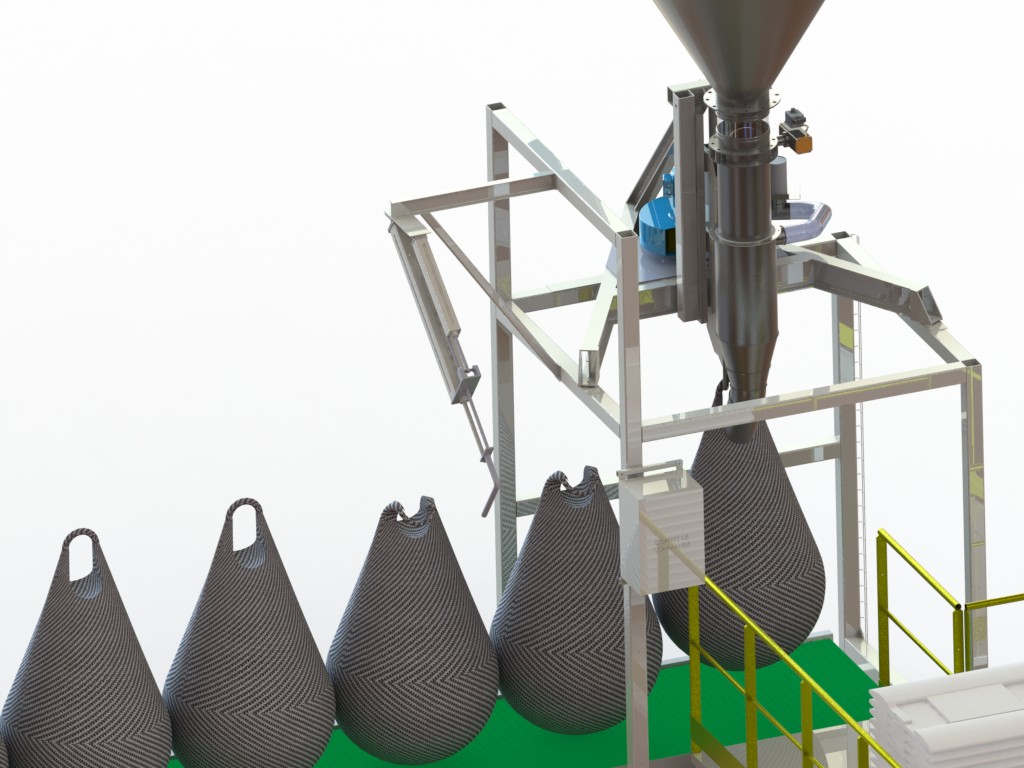 big bag shaping actuator bag filling station palamatic process