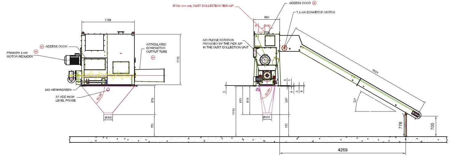 dimensions drawing rotaslit