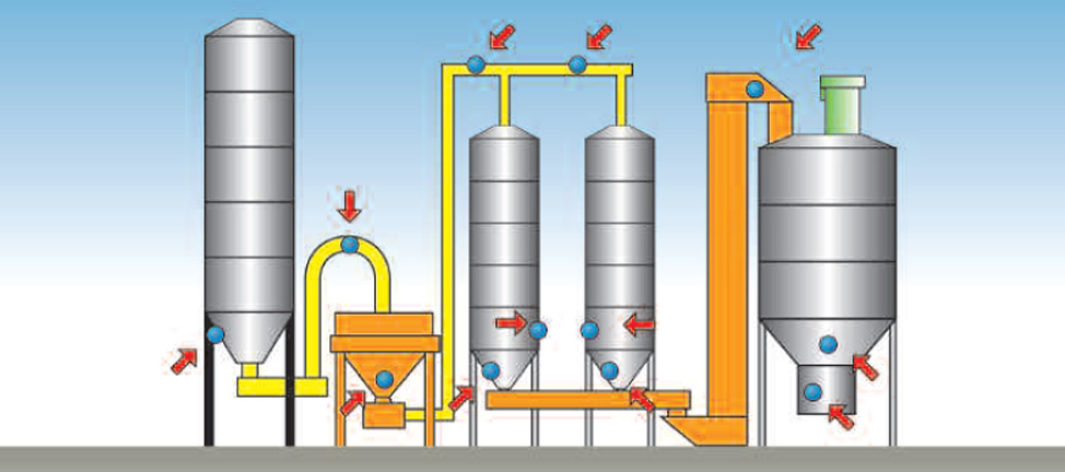 implantation vibrating bin aerators