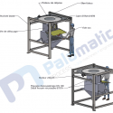drawing mini fibc sack discharging unit loading low structure 150